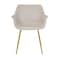 Leisuremod Markley Modern Leather Dining Arm Chair With Gold Light Grey Metal Legs, 2PK ECG26LGR2 - alternate 10