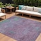 Homeroots 10' X 14' Lavender And Teal Blue Abstract Washable Indoor Outdoor Area Rug 618453 - alternate 1