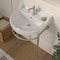 Whitehaus Collection 22 in Console Sink With Semi-Circular Bowl, Single Faucet Drilling, Brass Leg Supports and Overflow WHV022-L32-1H-BN - alternate 7