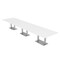 Skutchi Designs Rectangle Conference Table With Power Unit, 48 in W, 192 in L, White HAR-REC-48X192-DOU-W960-NA - alternate 1