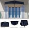 Pure Garden Half Umbrella Outdoor Patio Shade 9 ft Patio Umbrella w/ Easy Crank Small Canopy 50-LG1423 - alternate 9