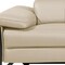 Homeroots 103" Beige Top Grain Leather Reclining Metal USB Sofa 720335 - alternate 9