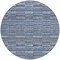 Homeroots 8' Navy Blue And Denim Blue Round Striped Washable Indoor Outdoor Area Rug 587910 - alternate 8