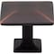 Designperfect 1-3/16 Overall Length Square Cabinet Knob, Brushed Oil Rubbed Bronze DPA-S94KORB - alternate 1
