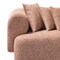 Homeroots Orange Boucle Modular Curved Three Piece Sectional With Toss Pillows 643975 - alternate 8