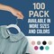Lifemaster Velvet Hangers, Swivel Hook, Non-Slip, Heavy Duty, Holds 10 lbs, White, 100PK LMVEL100WH - alternate 6