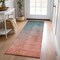 Homeroots 8' Runner Gray and Red Orange Ombre Washable Non Skid Indoor Outdoor Runner Rug 563728 - alternate 8