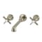 Kingston Brass Double-Handle Wall Mount Bathroom Faucet, Brushed Nickel KS7128ZX - alternate 1