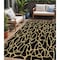 Homeroots 5' X 8' Black And Gold Geometric Washable Indoor Outdoor Area Rug 599179 - alternate 1