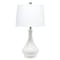 Homeroots 26" White Ceramic Round Table Lamp With White Drum Shade 643482 - alternate 4