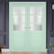 Sartodoors Slab Barn Door Panel Frosted Glass 28x84 Solid Core Modern Interior VEREGIO7339S-OLI-2884 - alternate 4