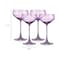 Homeroots Set of Four Purple Crystal Shallow Bowl Stemmed Coupe 485965 - alternate 5
