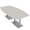 Skutchi Designs Boat Conference Table With Power Unit, 48 in W, 96 in L, Ivory HAR-BOT-48x96-DOU-K458-NA - alternate 1