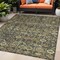Homeroots 5' X 8' Blue and Green Floral Washable Non Skid Indoor Outdoor Area Rug 564333 - alternate 1
