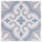 Andova Tiles Bliss Giverny Blue 8-in. Encaustic Spanish/Moroccan Patterned Matte Porcelain Wall & Floor Tile ANDBLI287 - alternate 6