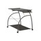 Homeroots 32" Clear and Silver Glass and Stainless Steel Mirrored Rolling Computer Desk 286518 - alternate 4