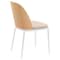 Leisuremod Tule Dining Side Chair with Velvet Seat and White Powder-Coated Steel Frame, Natural Wood/Brown TWCNW18BR - alternate 10