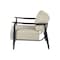 Homeroots 28" Beige and Black Upholstered Cushion and Solid Wood Arm Chair 719436 - alternate 9