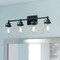 Vaxcel Mason 4 Light Farmhouse Black Bathroom Vanity Fixture Clear Glass W0413 - alternate 1