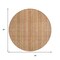 Homeroots 8' Rust Beige And Linen Round Striped Washable Indoor Outdoor Area Rug 616408 - alternate 7
