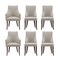 Manhattan Comfort 6-Piece Connie Dining Chair and Arm Chair in Light Grey 6-DC095-LG - alternate 8