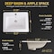 Anzzi 21 in Rectangular Ceramic Drop-In Bathroom Sink Basin, Glossy White, Single Faucet Hole and Overflow LS-AZ927 - alternate 10
