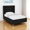 Homeroots Black Velvet Upholstered Full Bed Frame 544927 - alternate 1