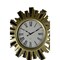 Homeroots 19" Gold And Clear Mirrored Glass And Heavy Duty Plastic Silent Analog Sunburst Wall Clock 626354 - alternate 6