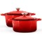 Megachef 7 Piece Enameled Cast Iron Cookware Set in Red 750124525M - alternate 8