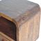 Homeroots 10" Brown Solid Wood Square One Drawer Nightstand 653818 - alternate 14