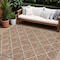 Homeroots 8' X 10' Brown Copper And Beige Geometric Washable Indoor Outdoor Area Rug 594740 - alternate 1