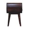 Homeroots 21" Brown Solid Wood Round One Drawer Nightstand 651786 - alternate 9