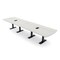 Skutchi Designs 14ft Conference Table W/ Power Unit | 14 Person Modular Arc Rectangle Meeting Table | Harmony Series HAR-AREC-48X168-T.BK-K458-EBLK - alternate 1