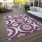 Homeroots 10' X 14' Eggplant Ivory And Gray Medallion Washable Indoor Outdoor Area Rug 589607 - alternate 9