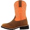 Rocky Youth Western Boot, 7 M, 8 in H, Brown and Orange RKW0463Y - alternate 7