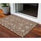 Homeroots 3' X 5' Brown Ivory And Gray Moroccan Washable Indoor Outdoor Area Rug 605175 - alternate 1
