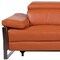 Homeroots 103" Camel Top Grain Leather Reclining Metal USB Sofa 720338 - alternate 9