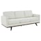 Leisuremod Chester Modern Leather Sofa with Birch Wood Base, White CS83W-L - alternate 1