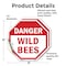 Signmission Danger Wild Bees, 4 inch X 4 inch, Vinyl Decal, 2PK OC-D-2PACK-4-22 - alternate 3