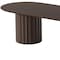 Homeroots 86" Walnut Wood Double Pedestal Base Oval Dining Table 720677 - alternate 5