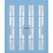 Sartodoors Sliding Closet Double Bi-fold Doors Solid Core Modern Interior VEREGIO7412DBF-AQU-72 x 80 (4* 18x80) - alternate 1