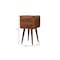 Homeroots 22" Chestnut Solid Wood Two Drawer Nightstand 722541 - alternate 3
