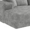 Homeroots 135" Gray Corduroy Modular Compression Foam Sofa With Toss Pillows 712969 - alternate 5