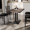 Flash Furniture Bennett 30 in x 48 in Solid Wood Indoor Tabletop, Dark Brown with 27 in x 15 in Black Double Column GSF-REC3048-DKBRN-TB002B-GG - alternate 10