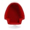 Homeroots 38" White And Red Fiberglass And Wool Swivel Egg Chair With Ottoman 522858 - alternate 7