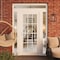 Vdomdoors Front Exterior Prehung Metal-Plastic Door Clear Glass / MANUX 8355 White Silk / Office Commercial a MANUX8355EXD-WS-W12+36+12xH80+14-RH-I - alternate 4