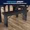 Flash Furniture HERCULES 40in x 12in Black Wash Antique Solid Pine Farmhouse Folding Bench w/Foldable Locking Legs XA-B-40X12-BW-GG - alternate 10