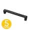 Sapphire Geiger Series 5 in. 128 mm Center-to-Center Modern Black Cabinet Hardware Handle/Pull, 5PK SP-3771-128-BK-5 - alternate 1