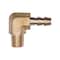 Auveco Brass 90 Degree Hose Barb 1/4in To Male Pipe 1/8in Adapter, 5PK 455 - alternate 1