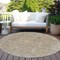 Homeroots 8' Tan Gray And Brown Round Oriental Washable Indoor Outdoor Area Rug 604721 - alternate 8